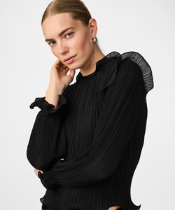 Y.A.S | PHILINA LS HIGH NECK TOP - BLACK