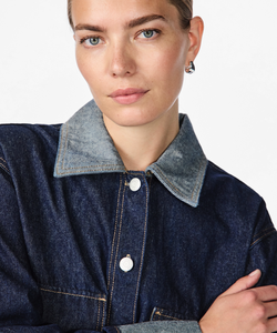 Y.A.S | MARIA LS DENIM JACKET - DARK BLUE DENIM