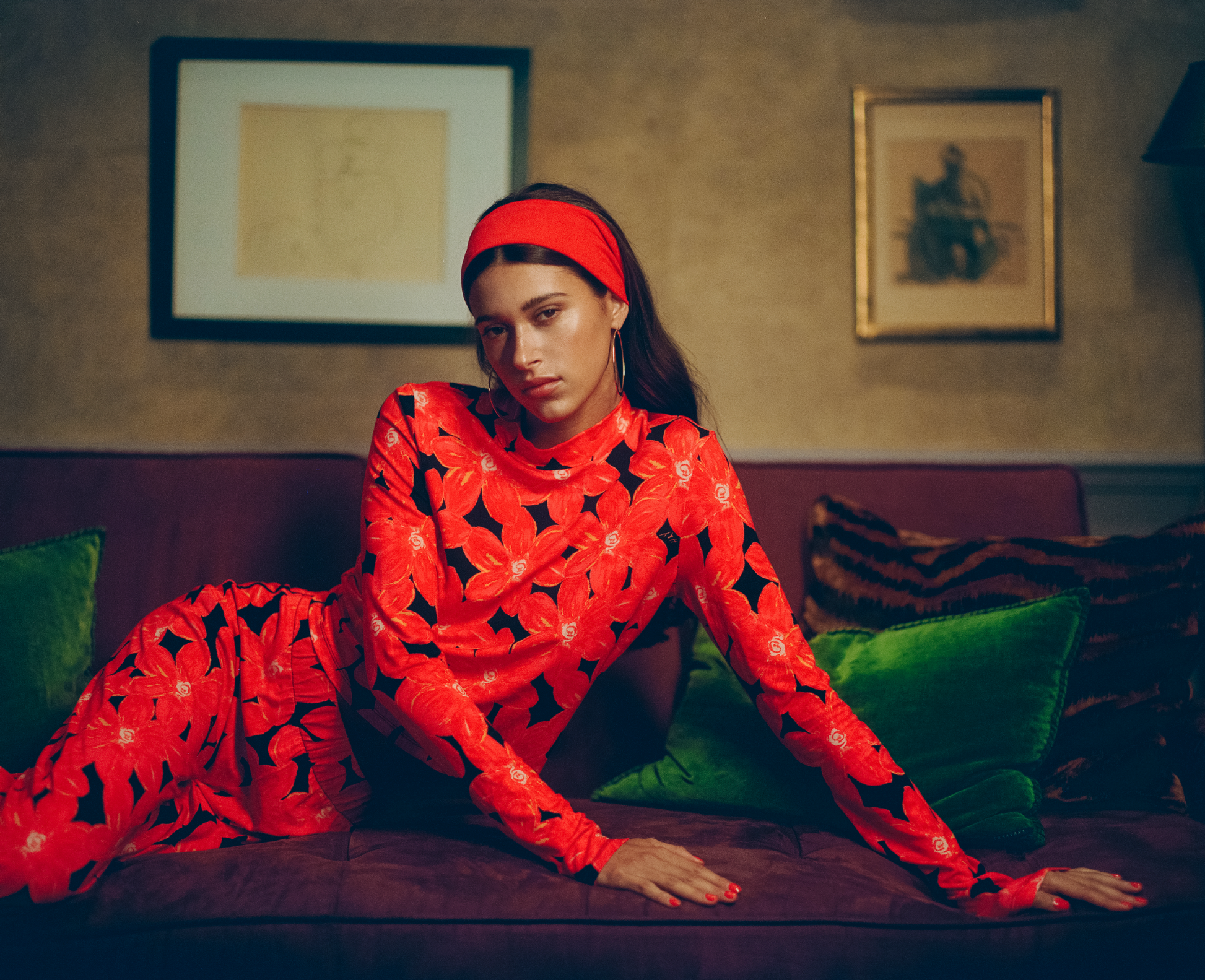 HARPER & YVE | JANE PANTS - SPICY RED FLOWER