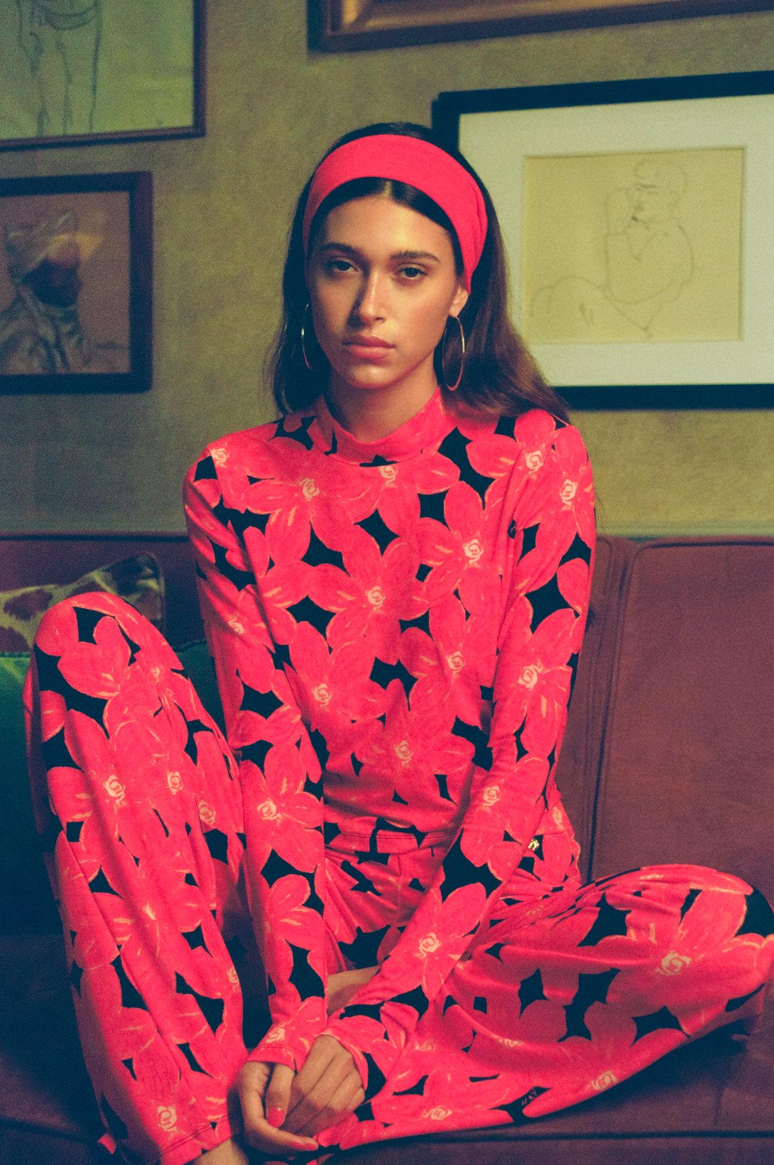 HARPER & YVE | JANE PANTS - SPICY RED FLOWER