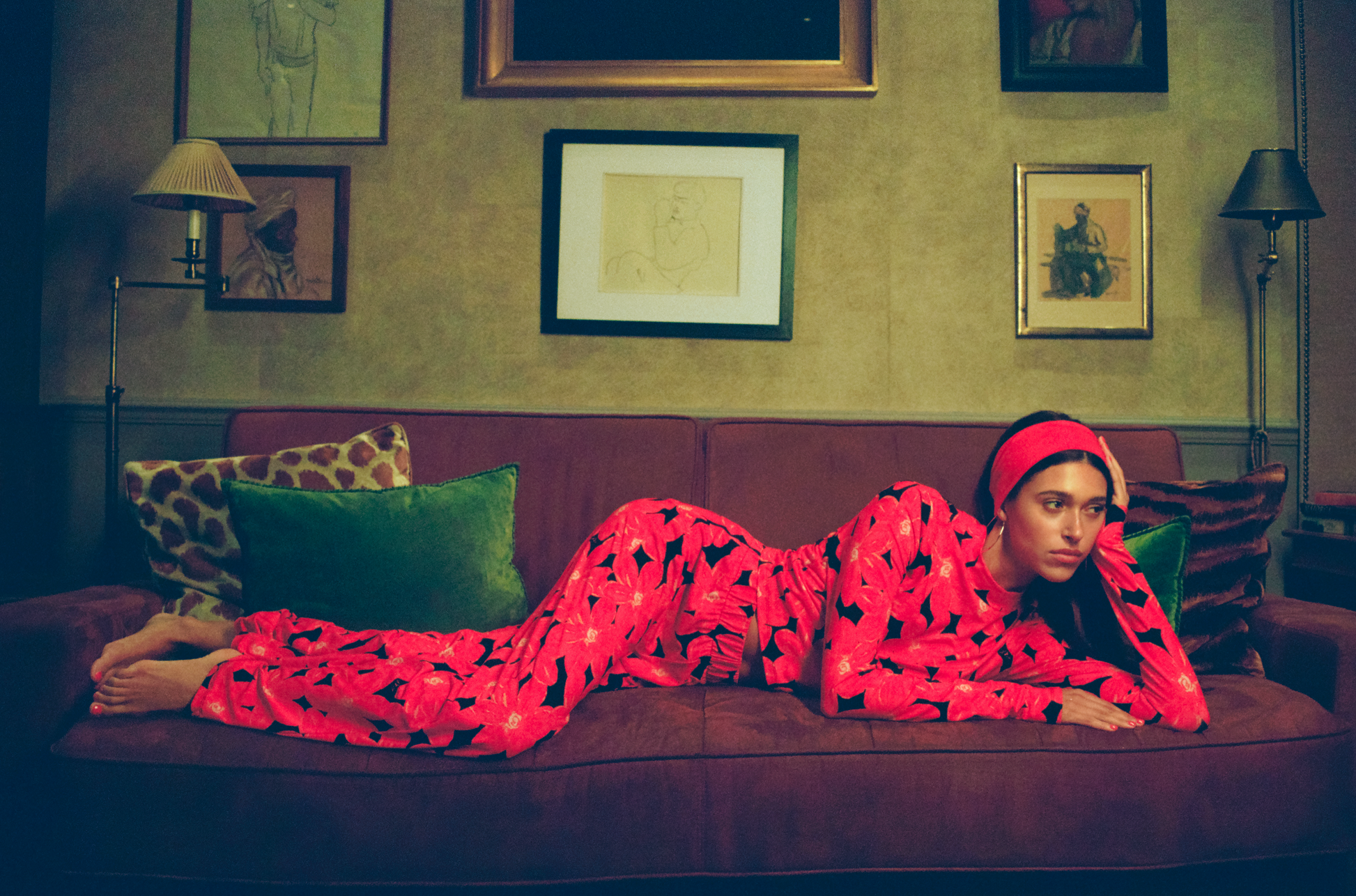 HARPER & YVE | JANE PANTS - SPICY RED FLOWER
