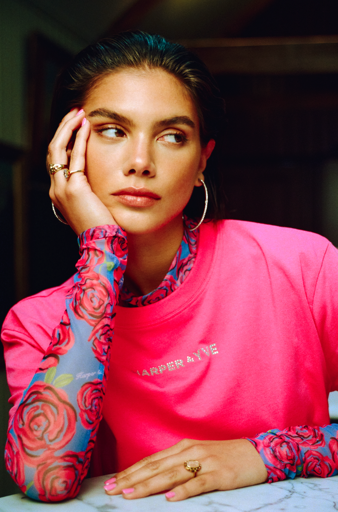 HARPER & YVE | JANE LS TOP - ICONIC ROSE
