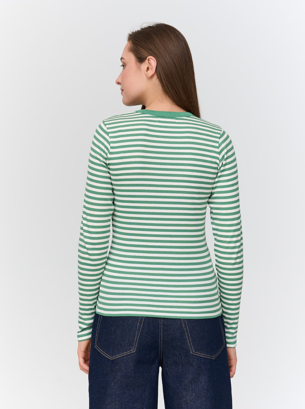 STRIPE LS TOP - GREEN