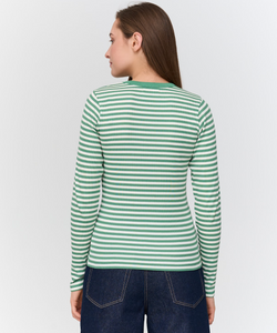 STRIPE LS TOP - GREEN