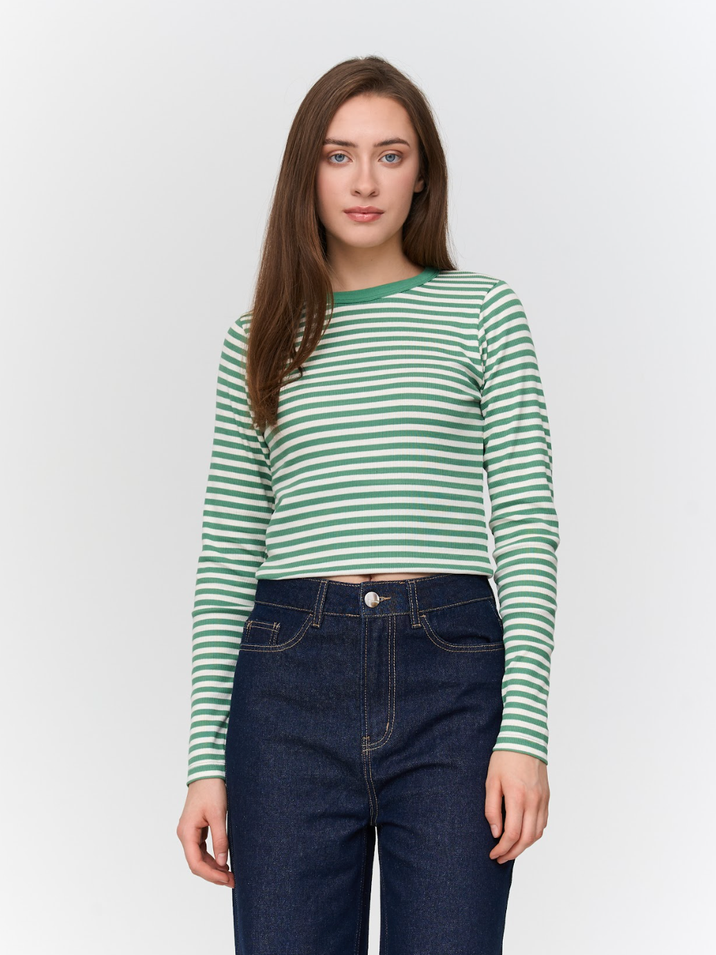 STRIPE LS TOP - GREEN