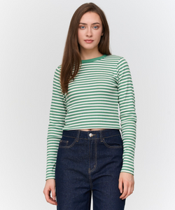 STRIPE LS TOP - GREEN