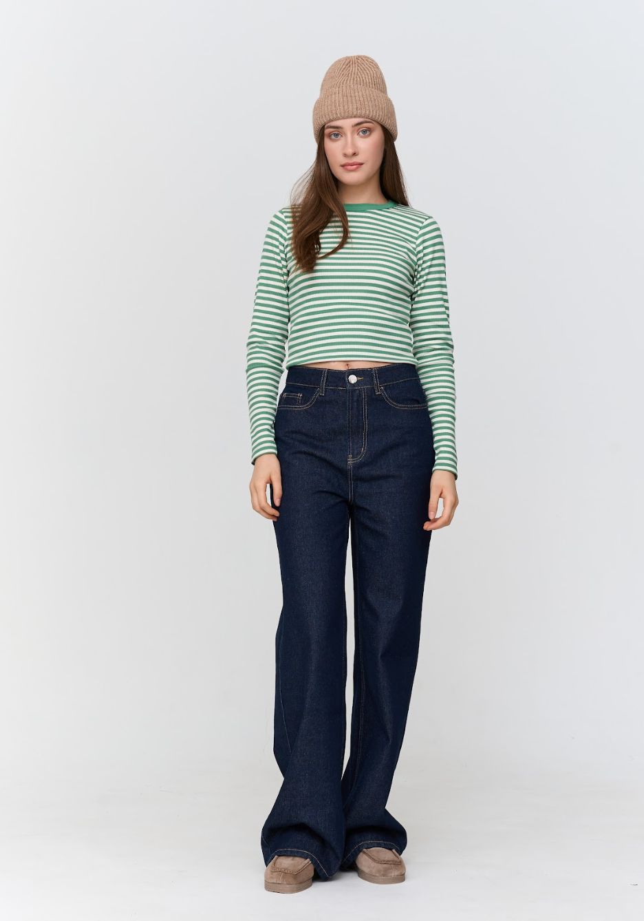 STRIPE LS TOP - GREEN
