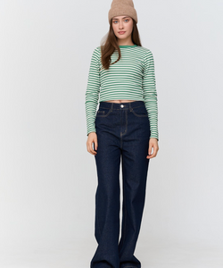 STRIPE LS TOP - GREEN