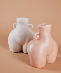 BAHNE & CO | VASE - CURVES AND HANDLE - ROSE