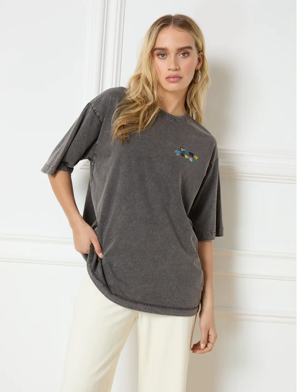 REFINED DEPARTMENT | MAGGY T-SHIRT - ANTRACITE