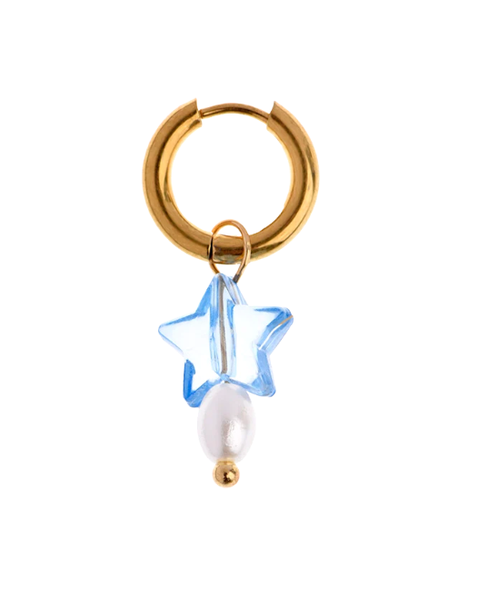 ANNEDAY | BLUE STAR PEARL EARRING - GOLD (1pc)