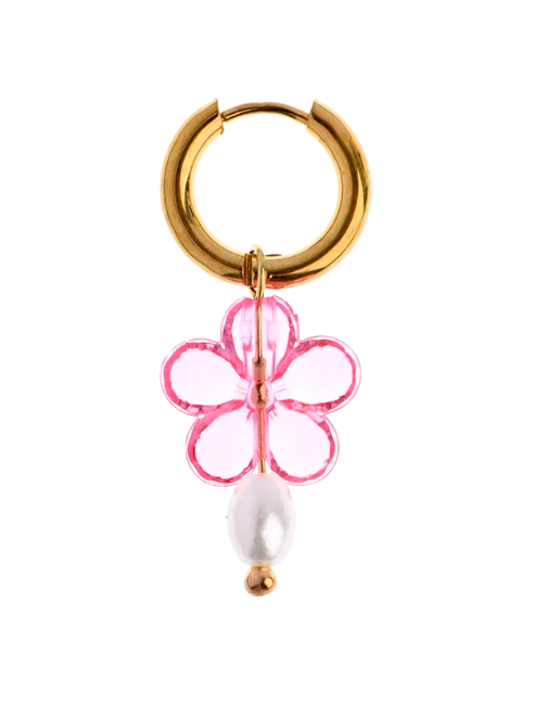ANNEDAY | PINK BLOOM EARRING - GOLD (1pc)
