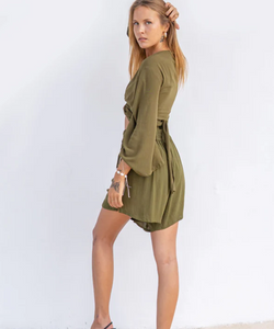 BERAWA LUXE | ELSA SHORTS - OLIVE GREEN