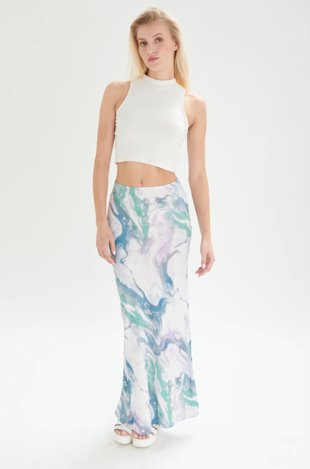 MARBLE SKIRT - BLUE