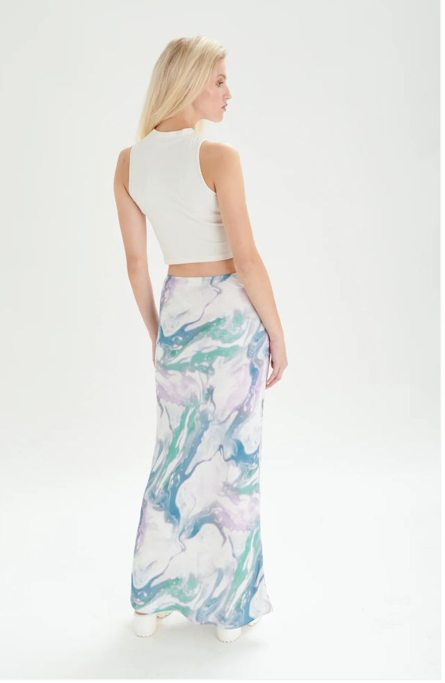 MARBLE SKIRT - BLUE