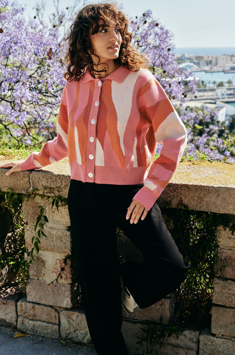 FLOWING CARDIGAN - PINK