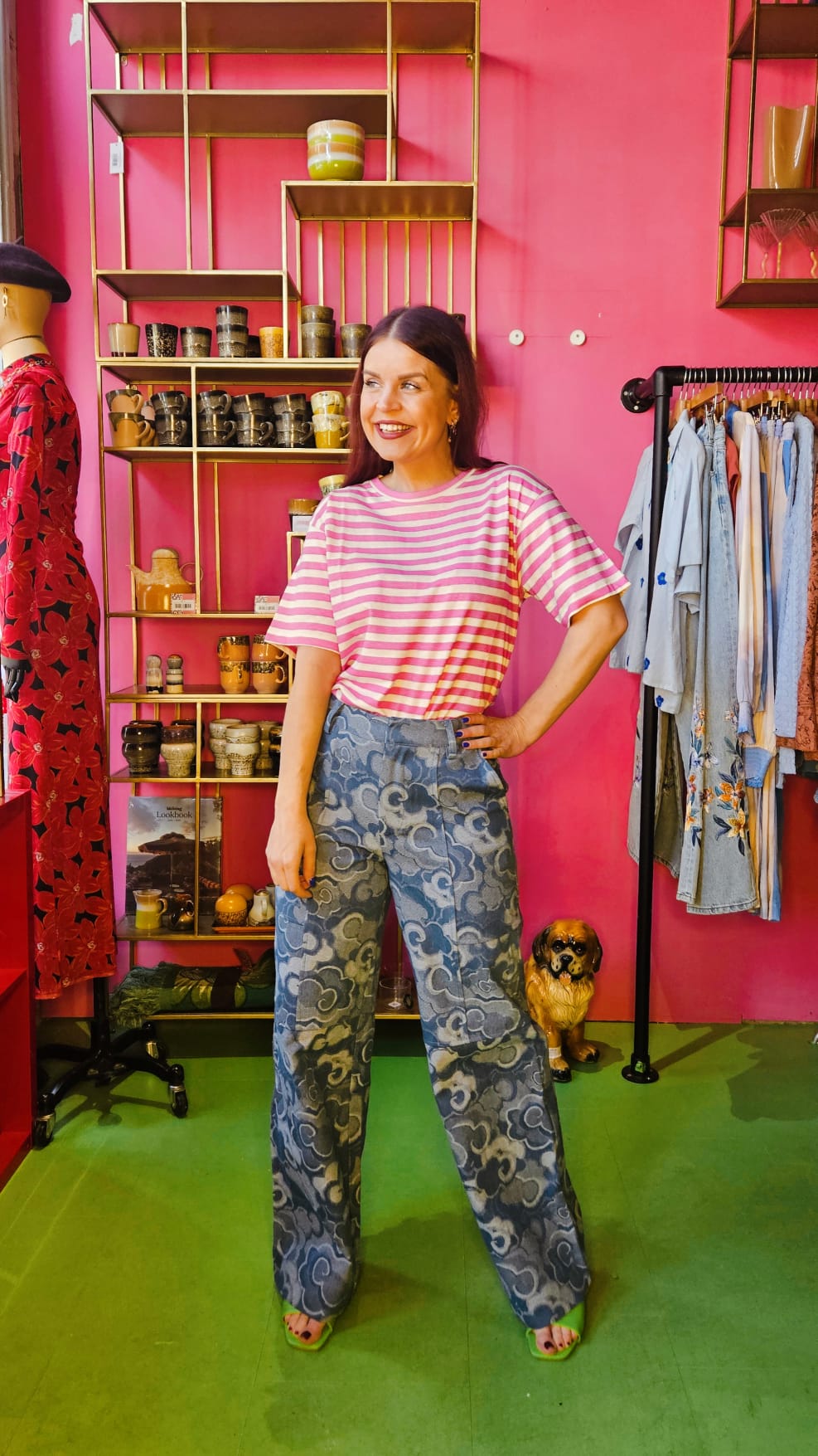 COMPAÑÍA FANTÁSTICA | STRIPED TEE - PINK & WHITE