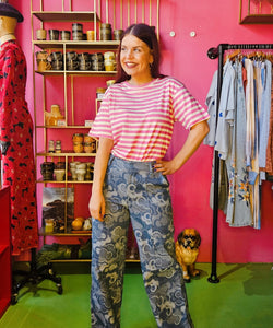 COMPAÑÍA FANTÁSTICA | STRIPED TEE - PINK & WHITE