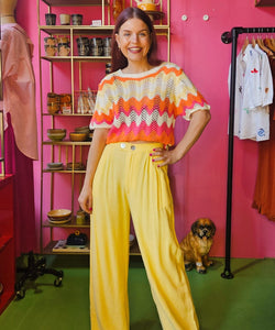 BERAWA LUXE | GREER LINEN PANTS - PASTEL YELLOW
