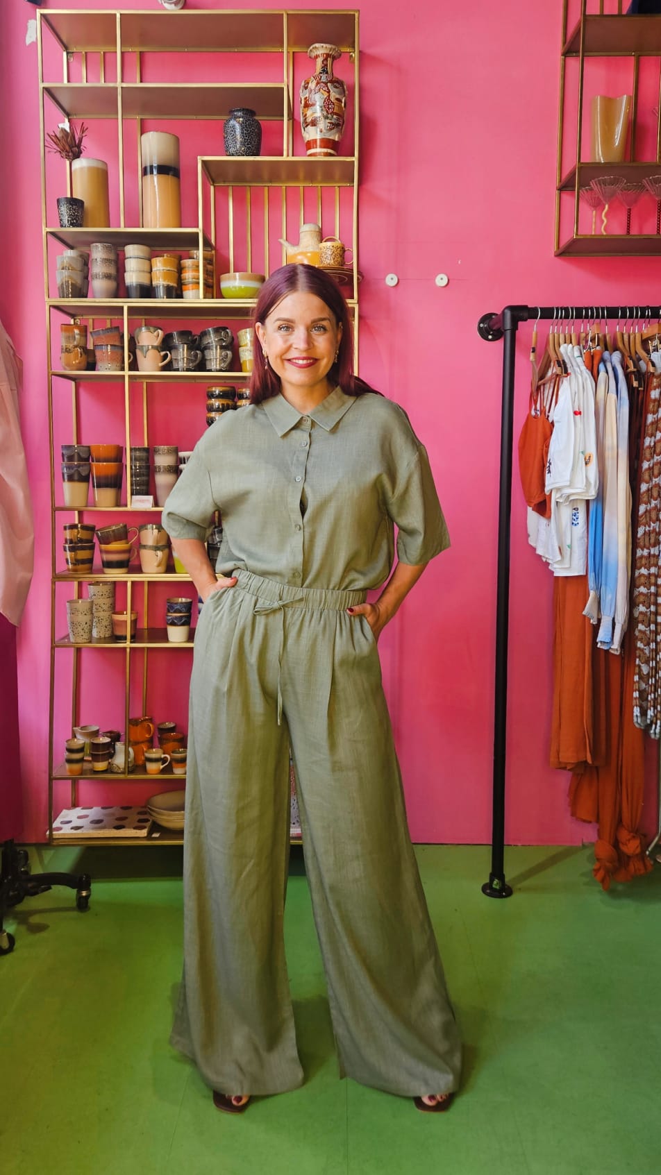 WIDE BLOUSE - GREEN