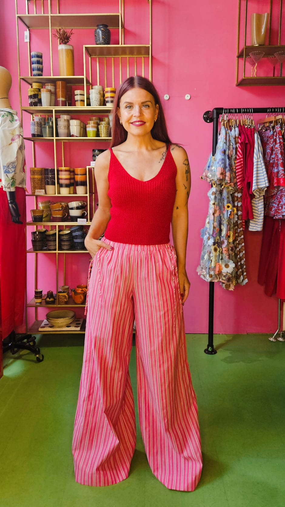 HARPER & YVE | MEIKE PANTS - PINK STRIPE