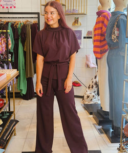 GIRL TOP - DEEP BORDEAUX