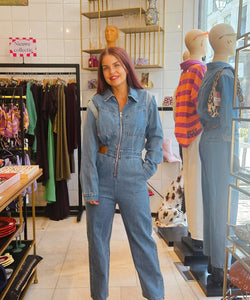 KATJA DENIM JUMPSUIT - BLUE