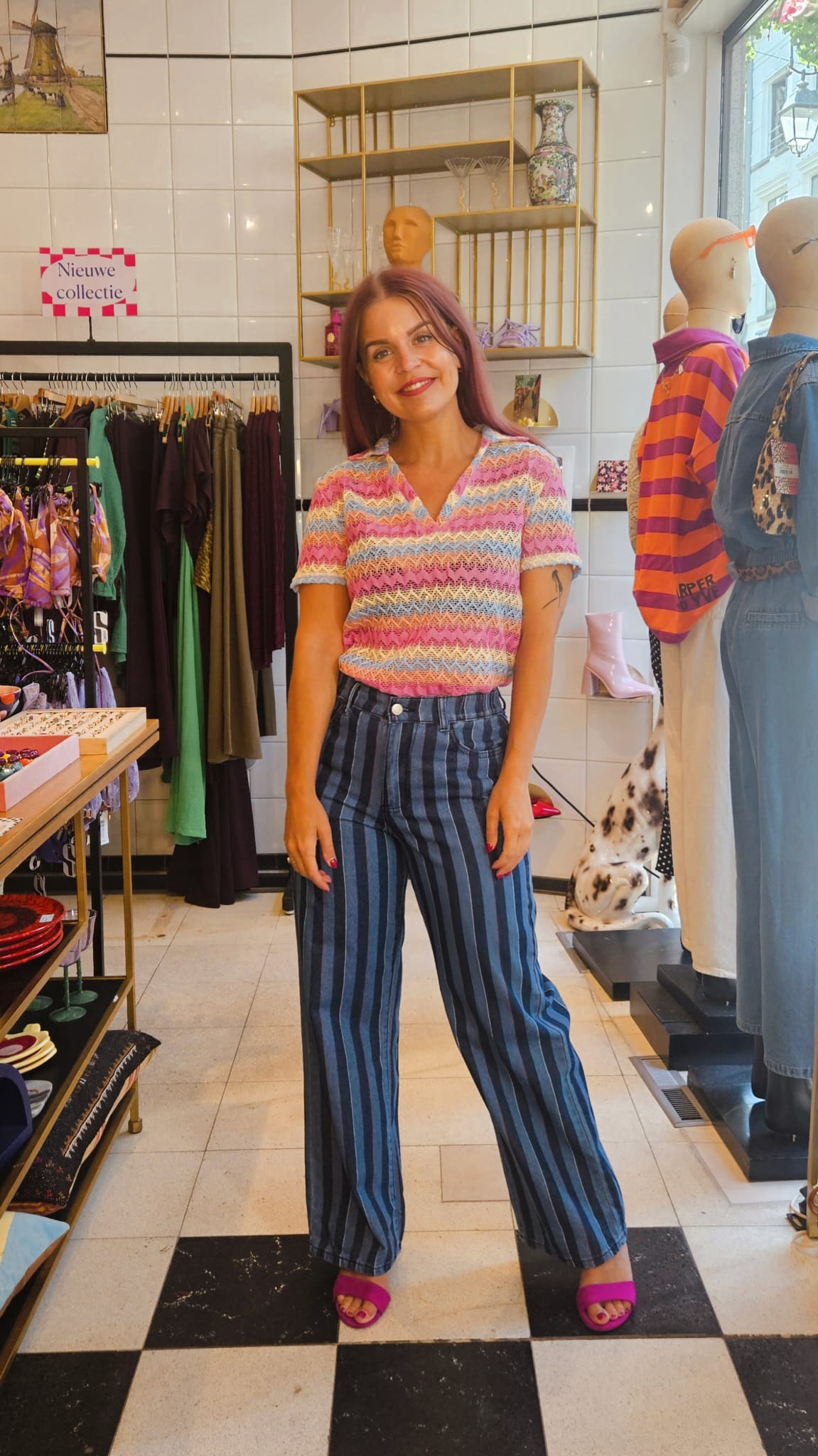 ZIGGY ZAG KNIT POLO - MULTI