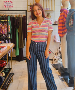 ZIGGY ZAG KNIT POLO - MULTI