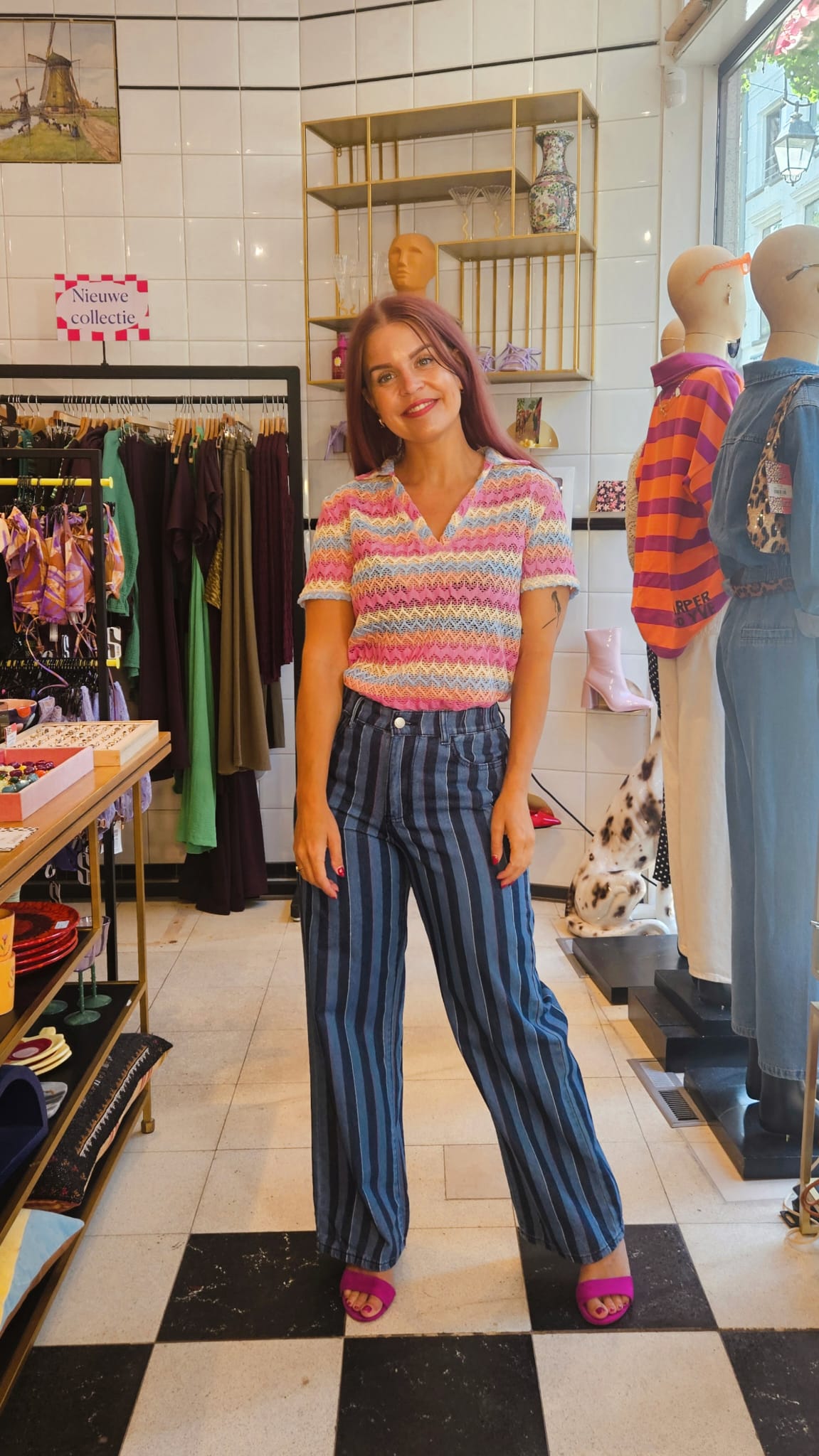ZIGGY ZAG KNIT POLO - MULTI