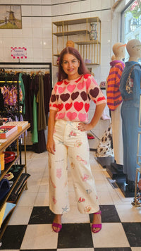 GOYA HEART KNIT - PINK