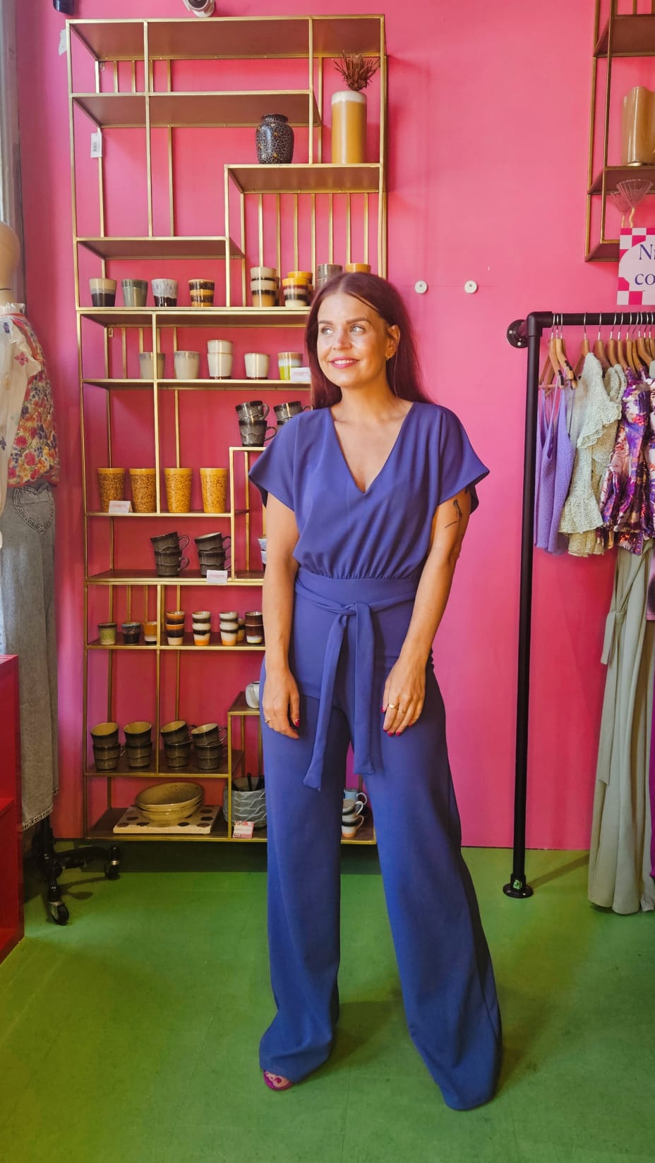 JUMPSUIT | GIRL V-NECK - BLUE INDIGO