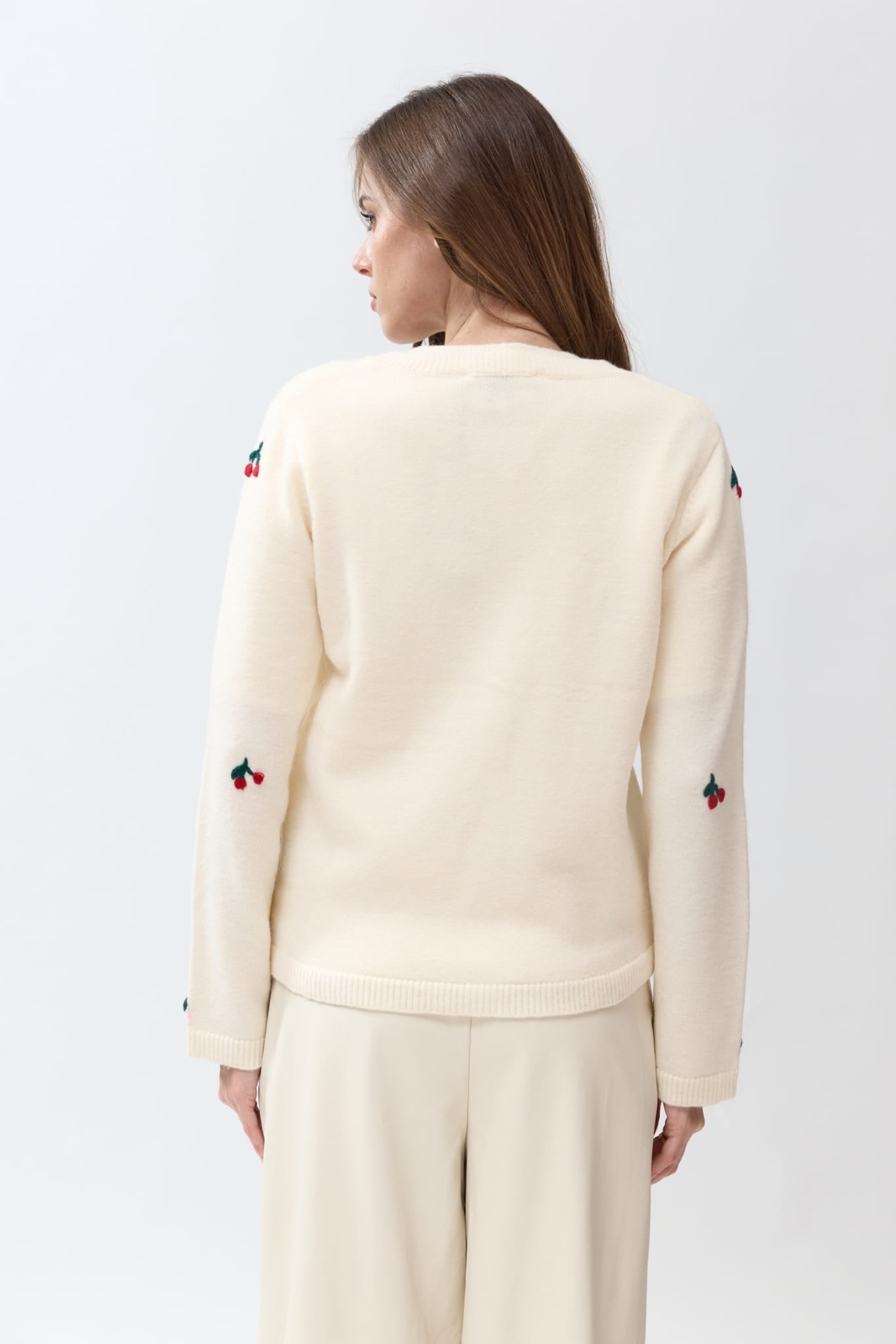SUTTON EMBROIDERY CARDIGAN - ECRU