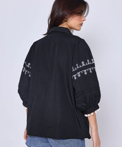 EEF BLOUSE - BLACK