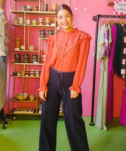 FINNA BLOUSE - TERRACOTTA