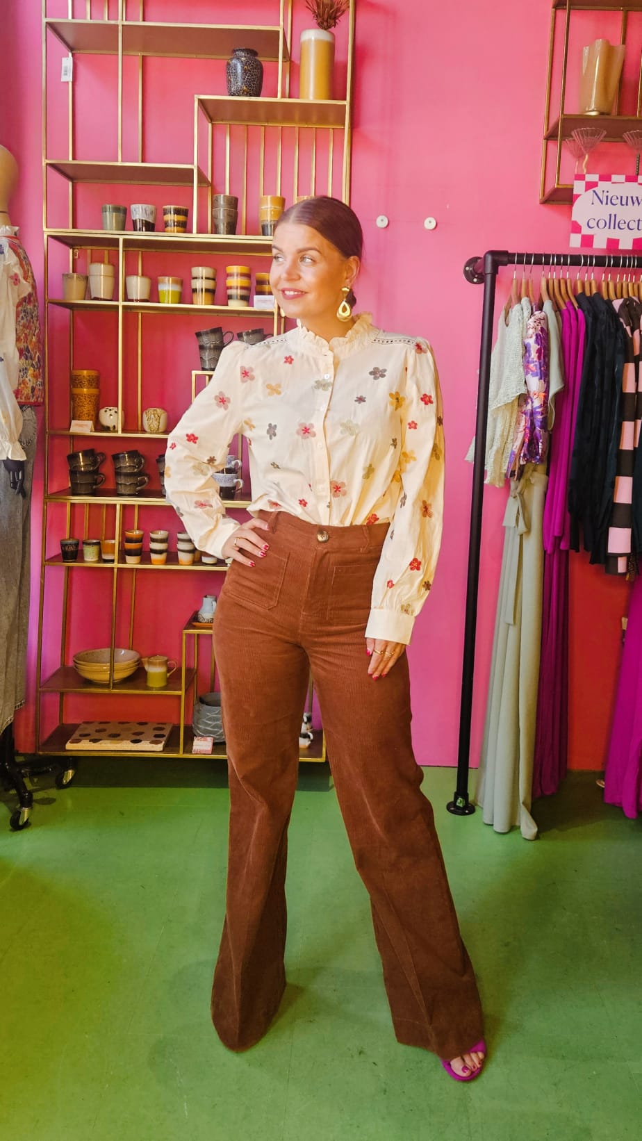 GRACE & MILA | SAMBA CORDUROY PANTS - BRIQUE