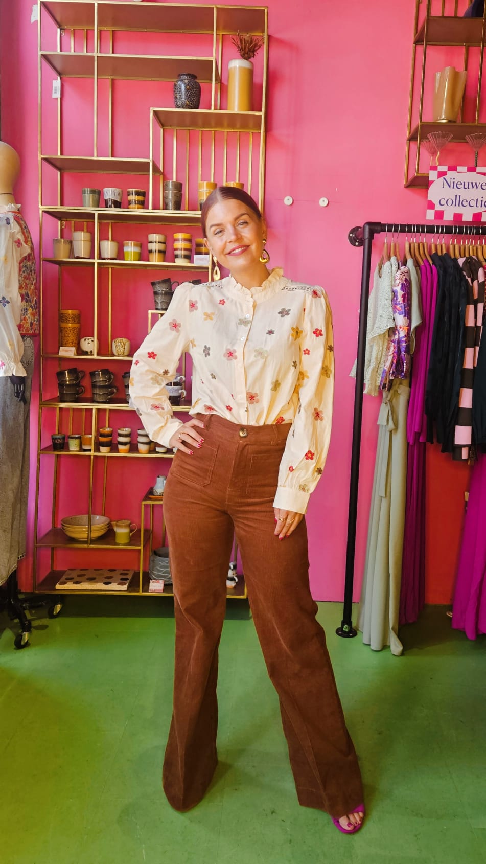GRACE & MILA | SAMBA CORDUROY PANTS - BRIQUE