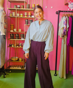 GRACE & MILA | SURI BLOUSE - SAGE BLUE