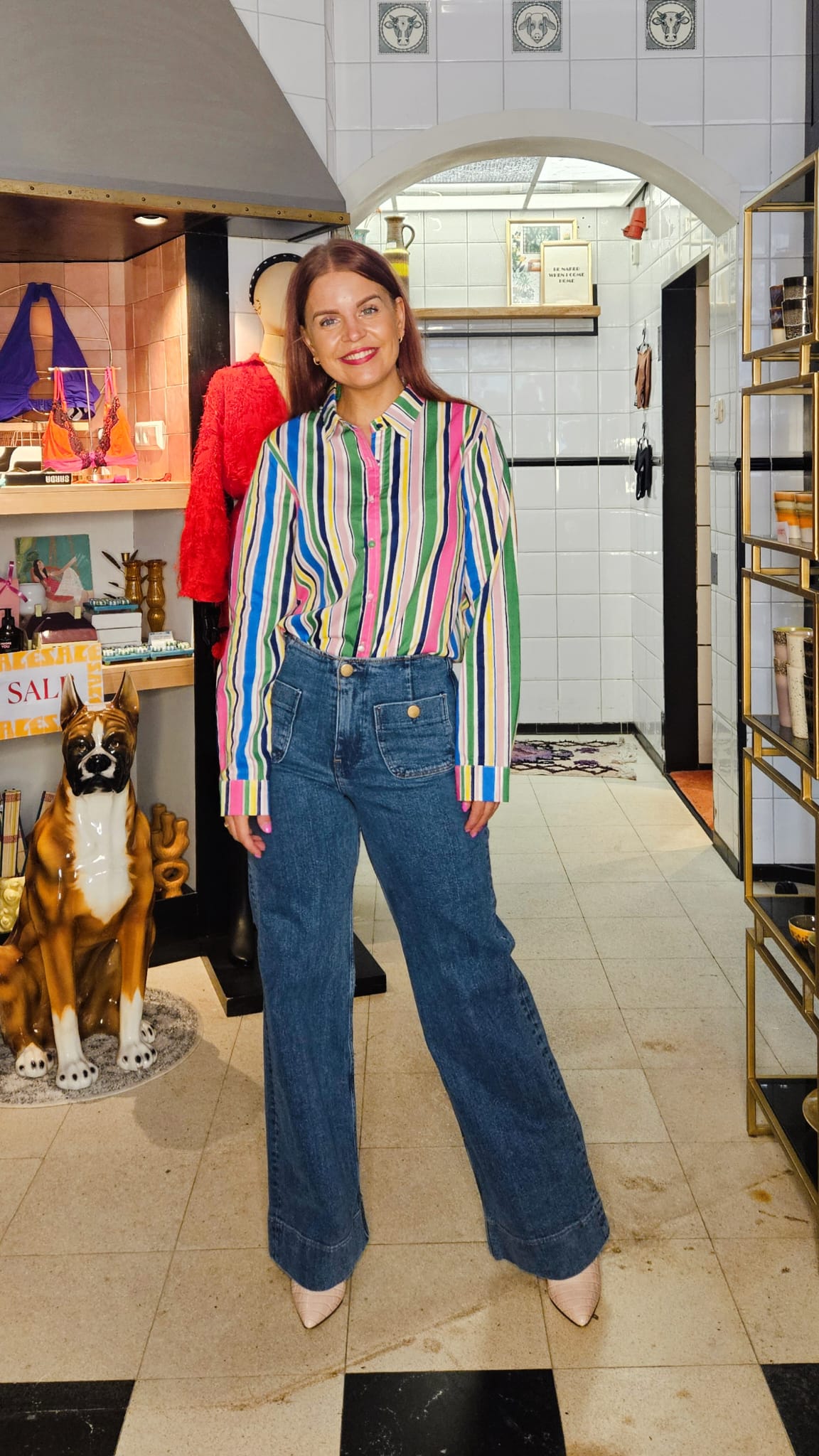 TAIANE STRIPED BLOUSE -  MULTI