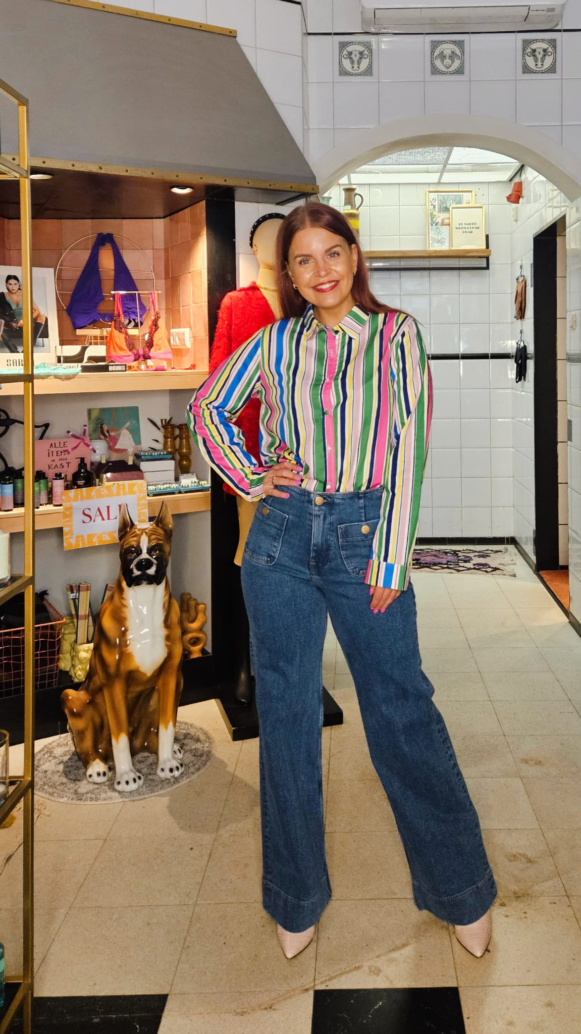 TAIANE STRIPED BLOUSE -  MULTI