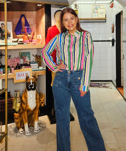 TAIANE STRIPED BLOUSE -  MULTI