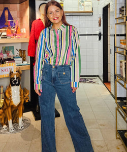 TAIANE STRIPED BLOUSE -  MULTI