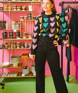 COMPAÑÍA FANTÁSTICA | HEARTS PULLOVER - BLACK