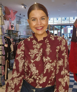 LINES BLOUSE - BORDEAUX
