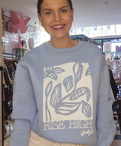 RISE HIGH SWEATSHIRT - BLUE