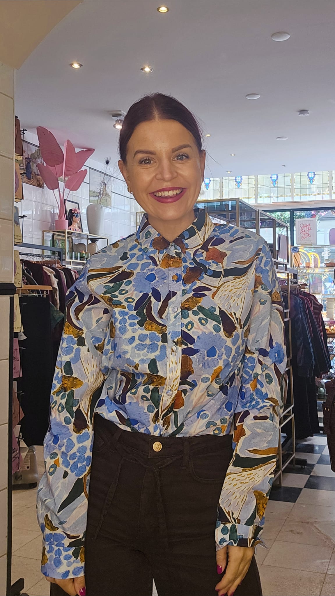 AUTUMN BLOUSE -  BLUE