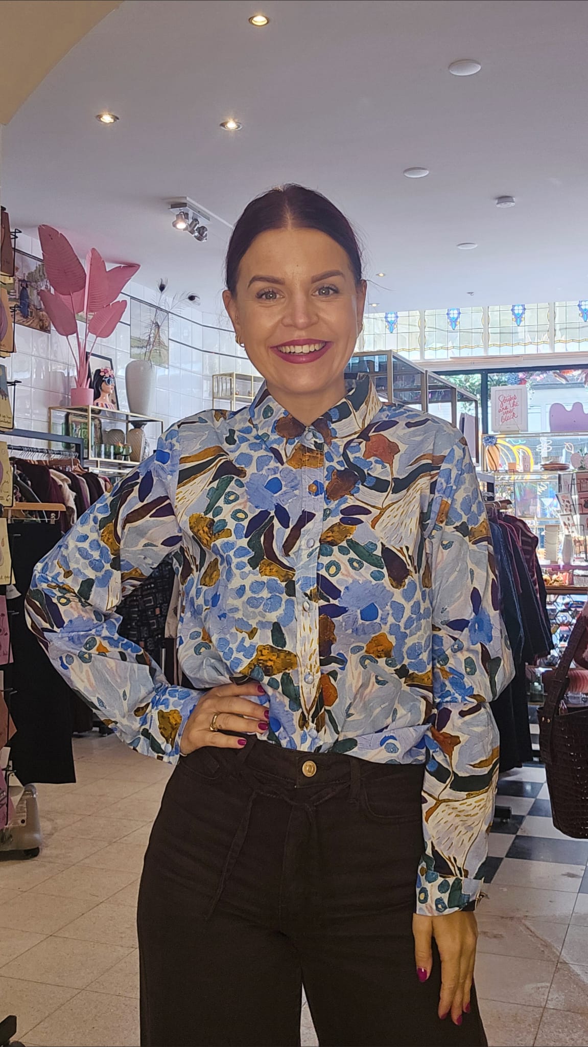 AUTUMN BLOUSE -  BLUE