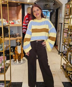 HARPER & YVE |  ALEX JUMPER - MULTI STRIPE YELLOW
