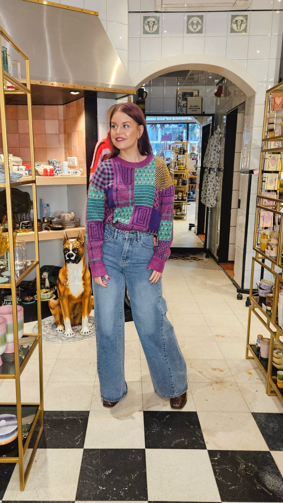 BARBORA BLOCKED PULLOVER - PURPLE