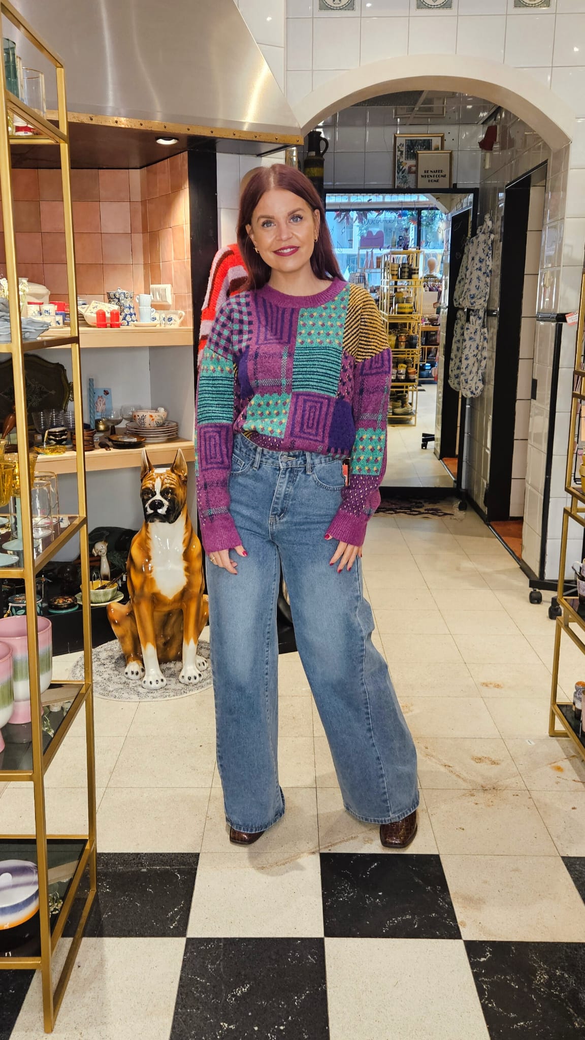 BARBORA BLOCKED PULLOVER - PURPLE